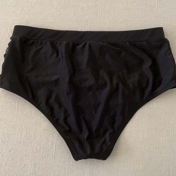 High Waist Black Bikini Bottom Size XL - Picture 2 of 6
